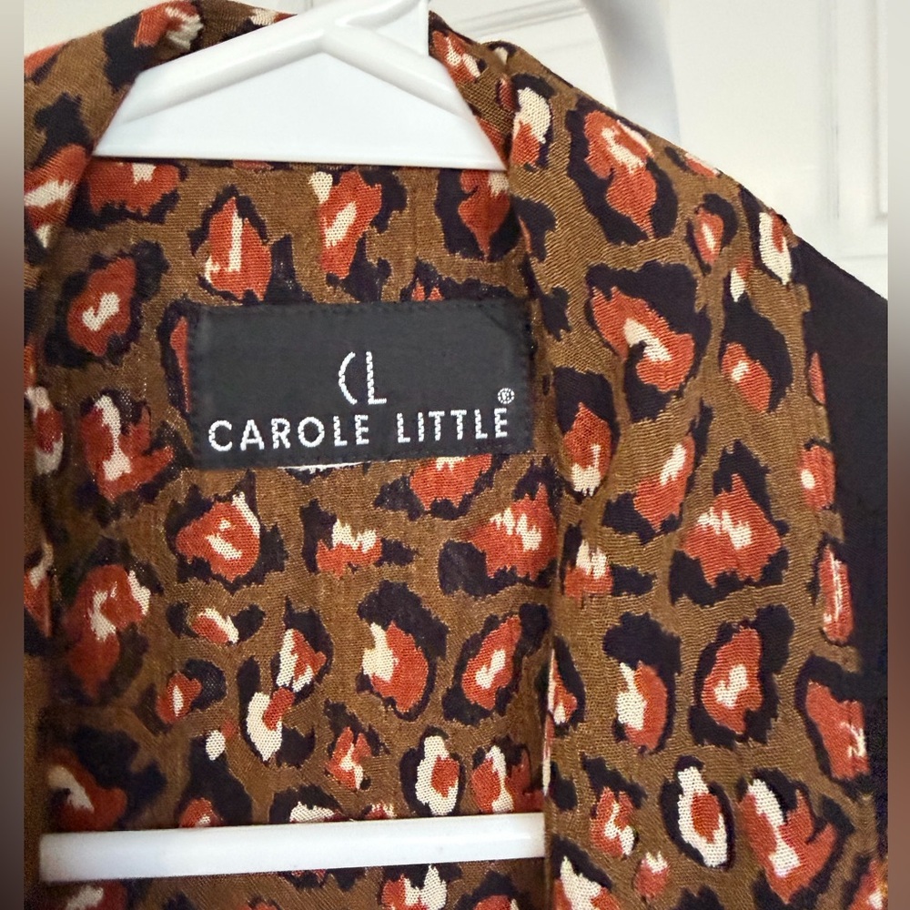 Vintage 80's CAROLE LITTLE novelty print oversized boyfriend blazer Size XL-1X - Picture 2 of 7